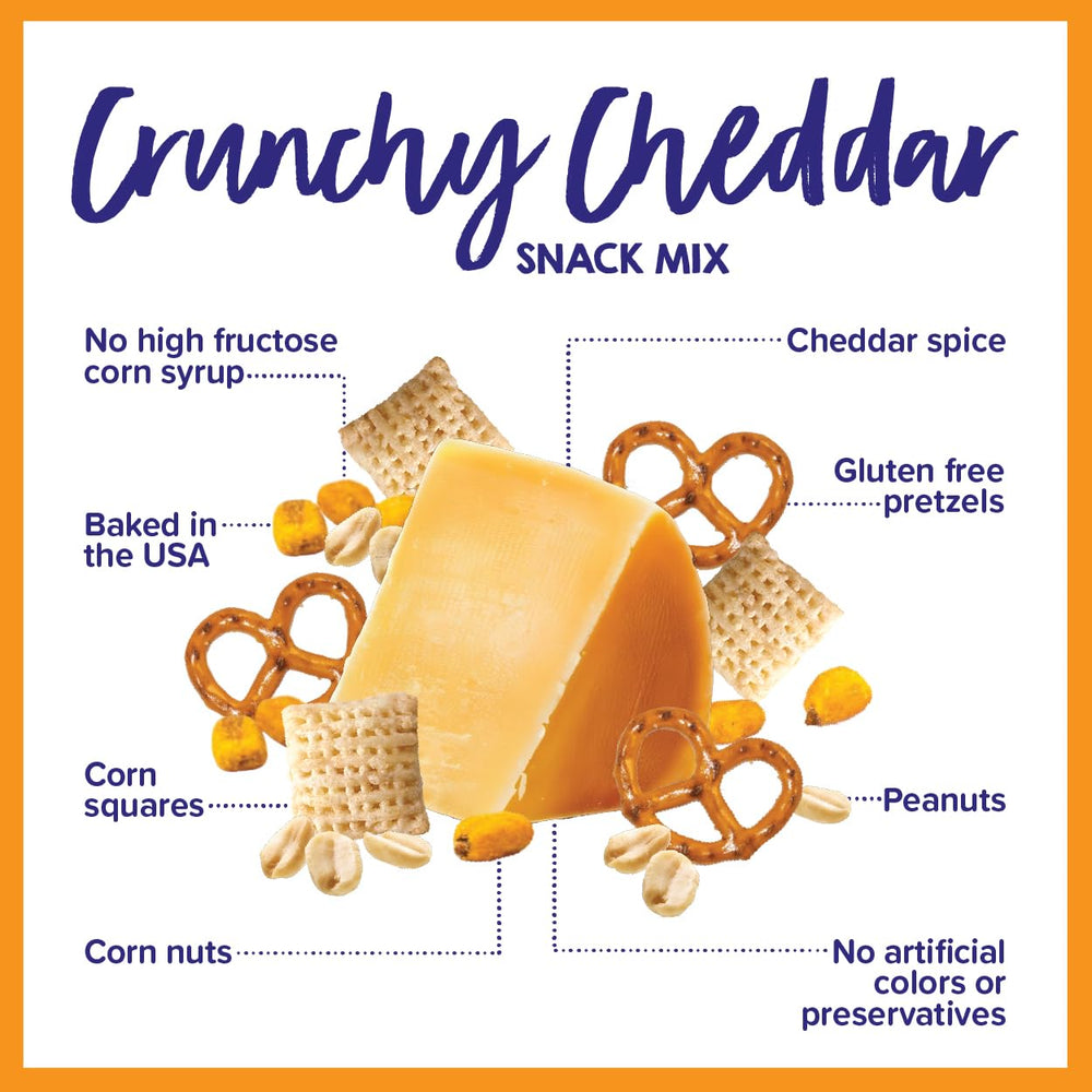 Goodie Girl open bag showing crunchy cheddar pieces and crisp texture for taste