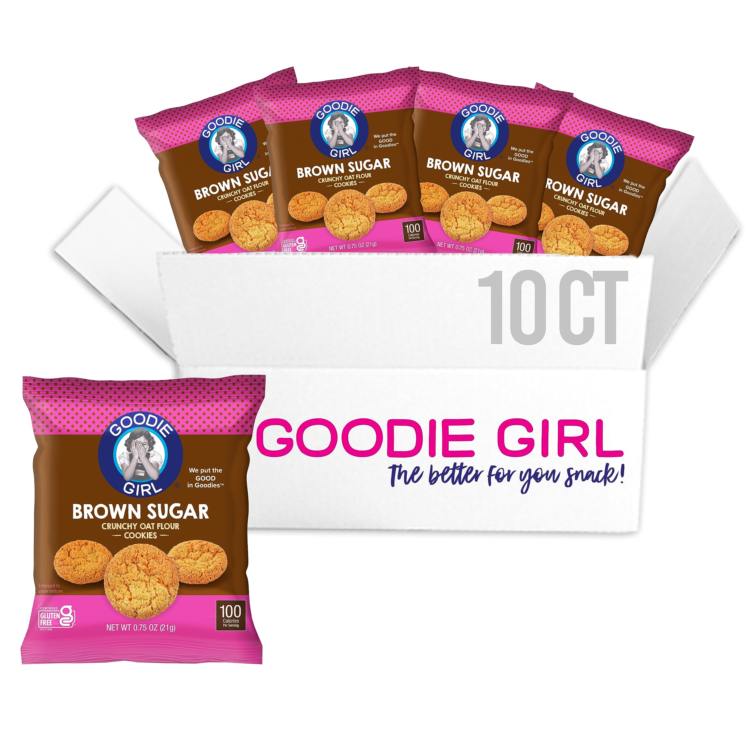 Goodie Girl front packaging showing box and branding, convenient portion control