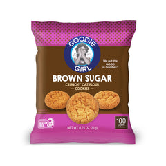 Goodie Girl hand holding a 100-calorie pack to show compact size and portability