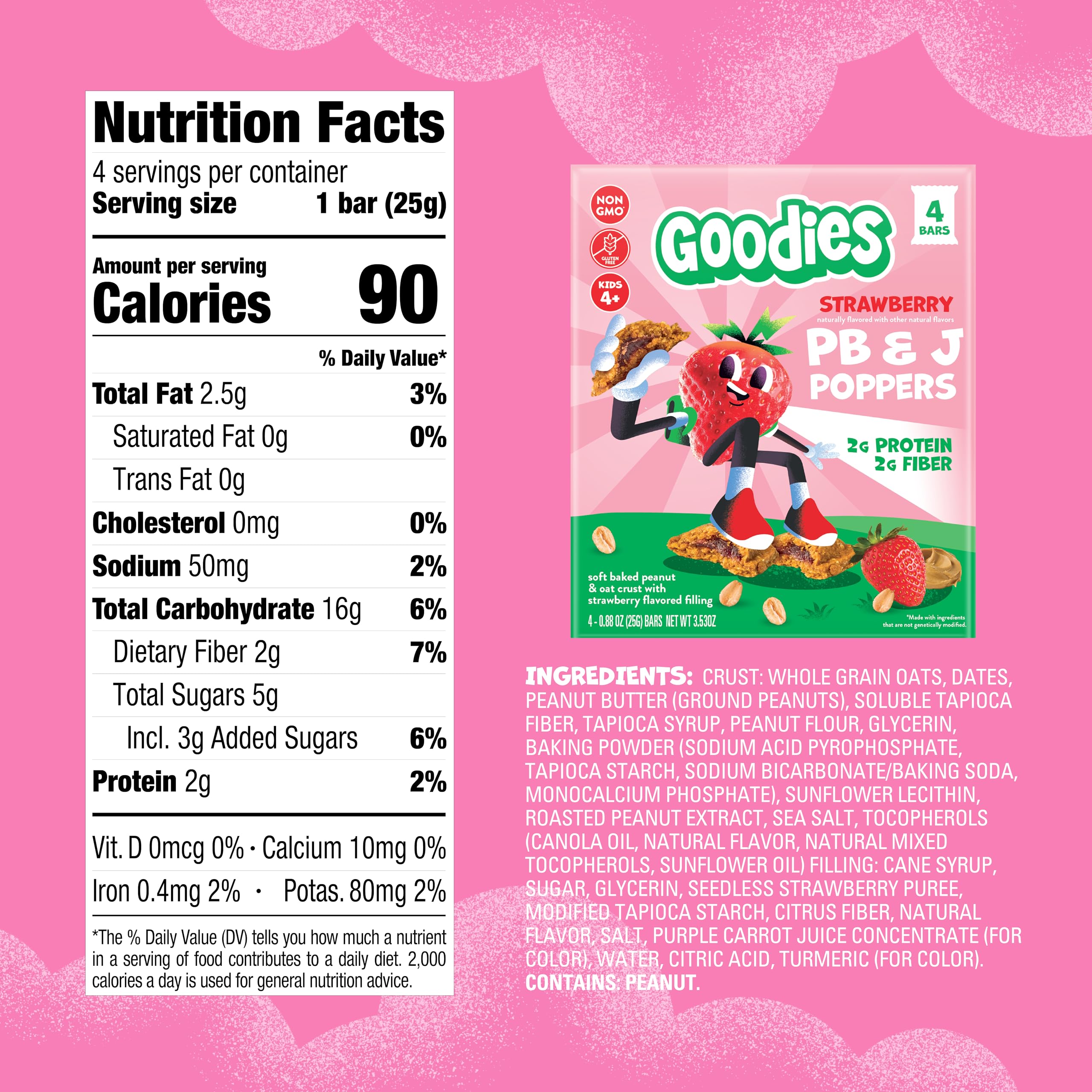 Goodies bar next to a juice box showing compact size and portion