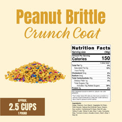 Goodland Farms close-up of peanut brittle pieces and sprinkles adding crunchy texture