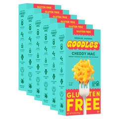 GOODLES front packaging showing Cheddy Mac branding and benefits