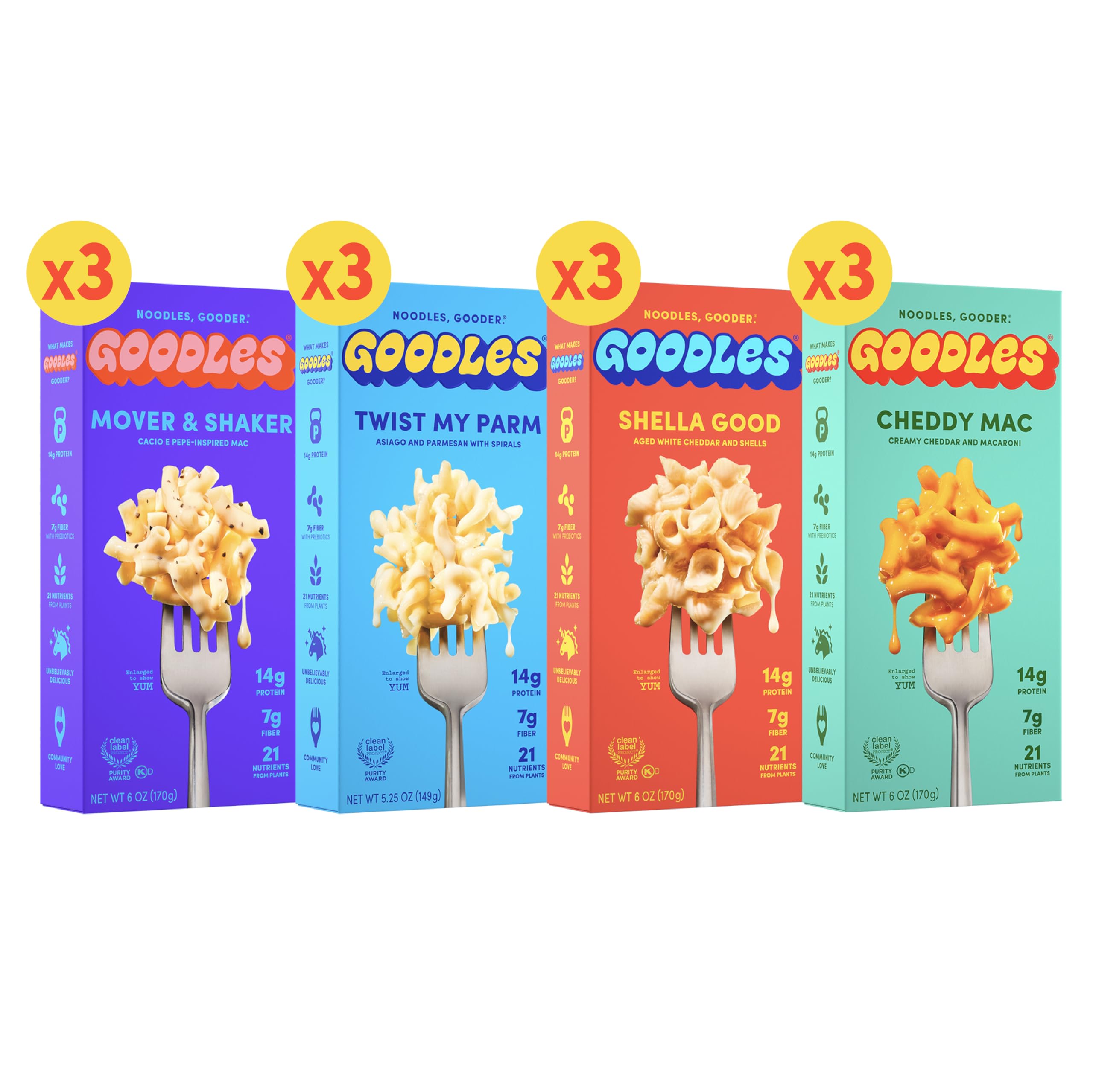 GOODLES front packaging assortment showing variety and convenience