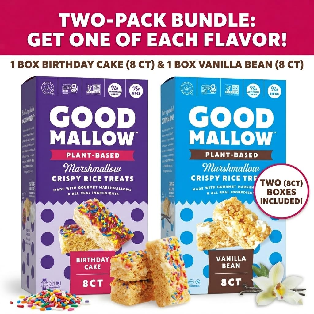 GoodMallow bars in a lunchbox lifestyle scene showing family-friendly snack benefit