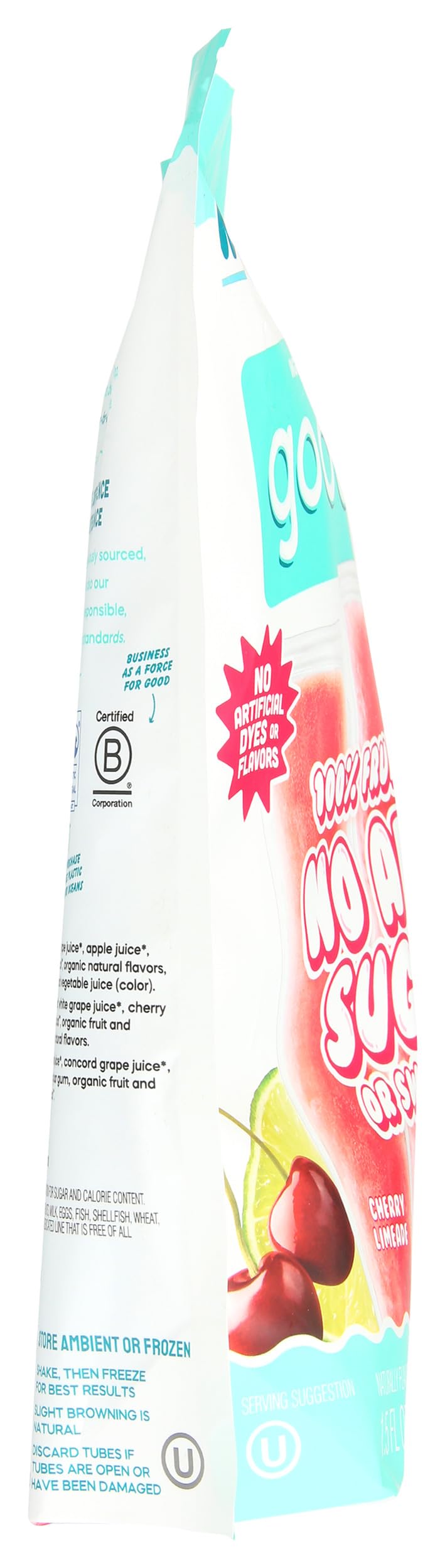 GOODPOP pop held next to hand for scale showing child-friendly single-serve size