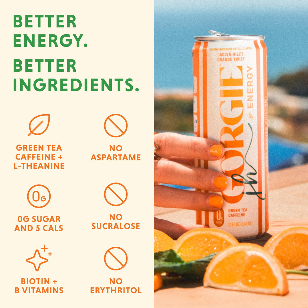 GORGIE can top open pouring into glass for instant energy benefit
