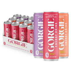 GORGIE front packaging showing variety 12-pack and convenience