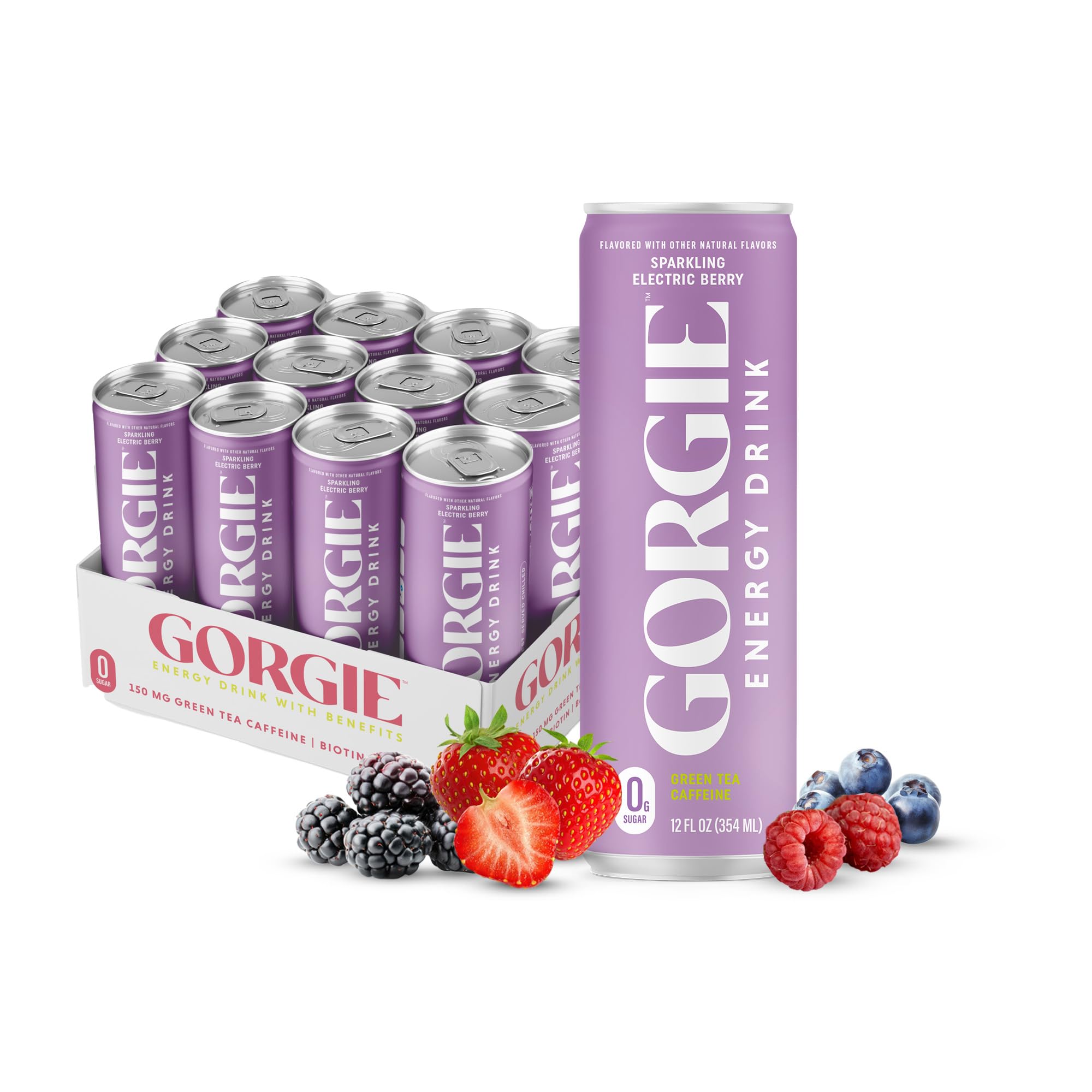 GORGIE Wild Berry front packaging showing vibrant can and branding for quick recognition and appeal