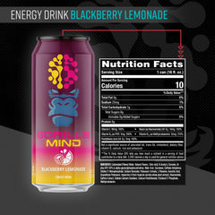 Gorilla Mind back label close-up showing ingredients and transparency benefits