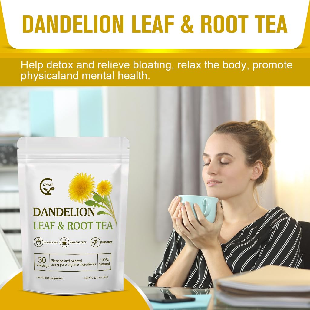 GORNVB iced dandelion tea in glass demonstrating refreshing daytime option