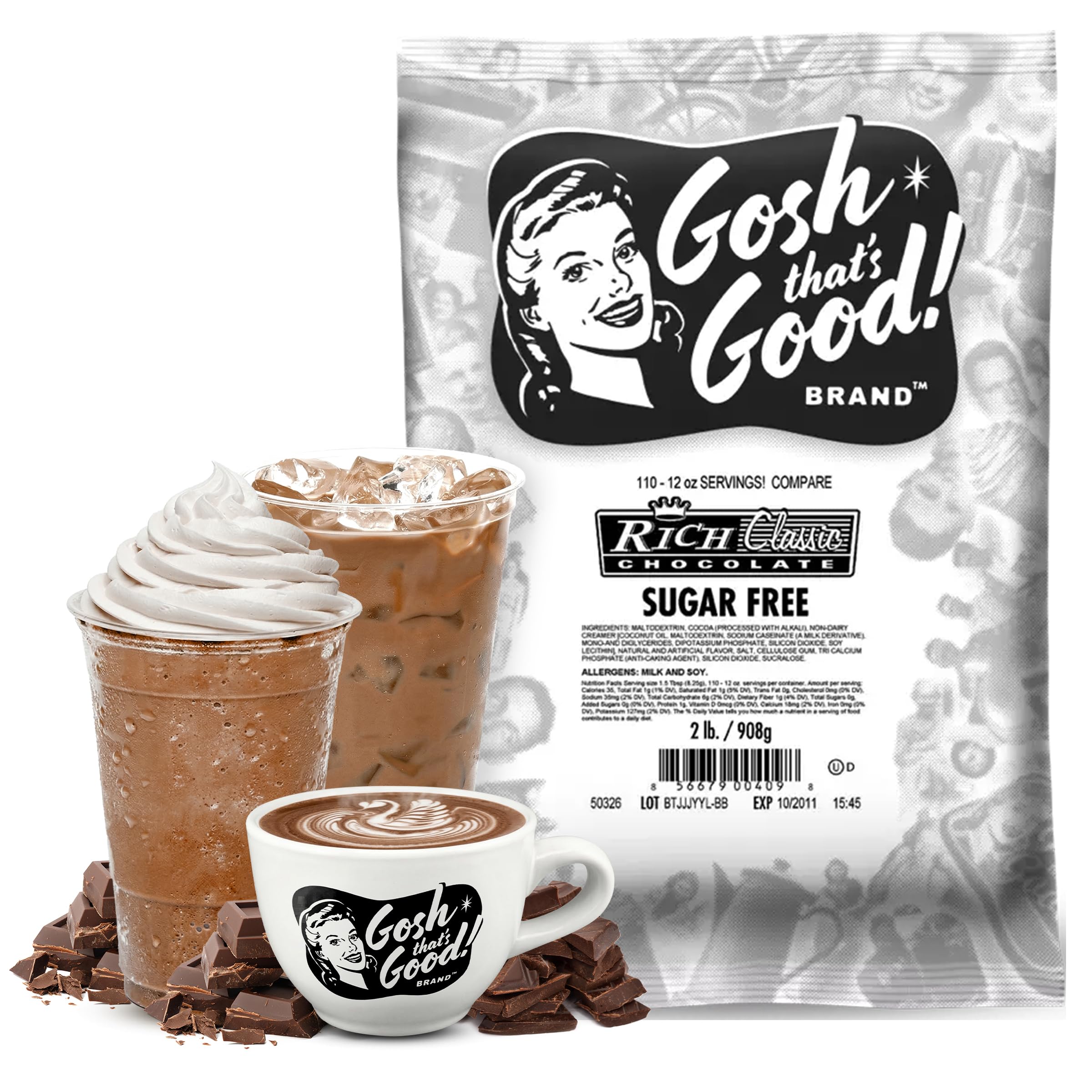 Gosh That's Good! front tub showing 2 lb packaging and brand
