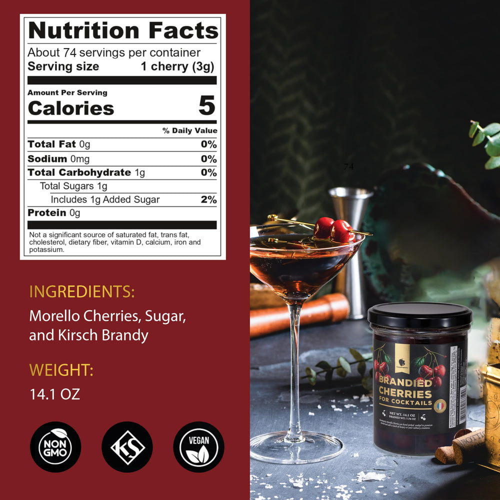 Close-up of Gourmanity Morello cherries highlighting texture and rich color benefits