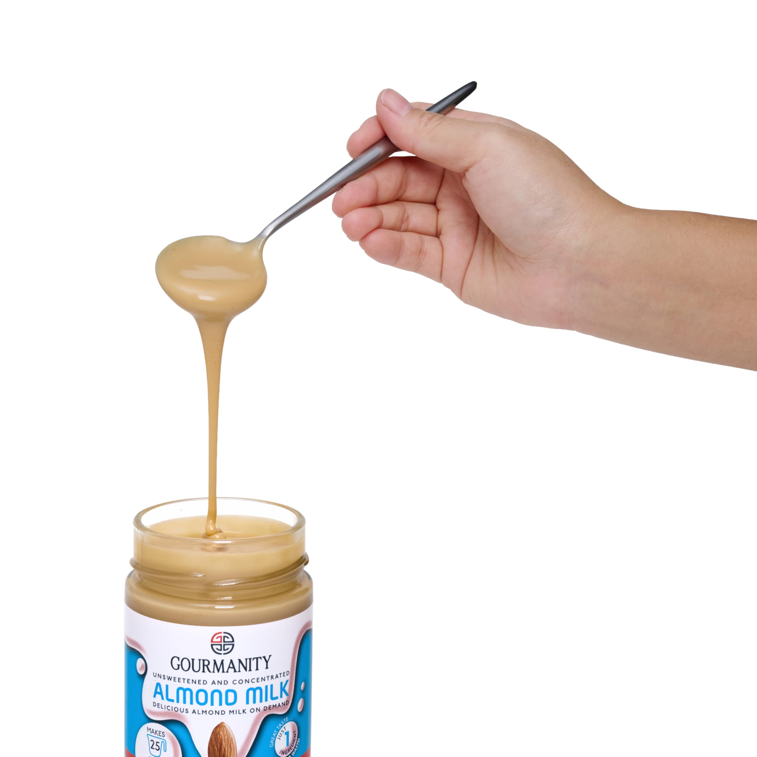 Gourmanity mixed as creamer in coffee latte delivering creamy, non-thinning result