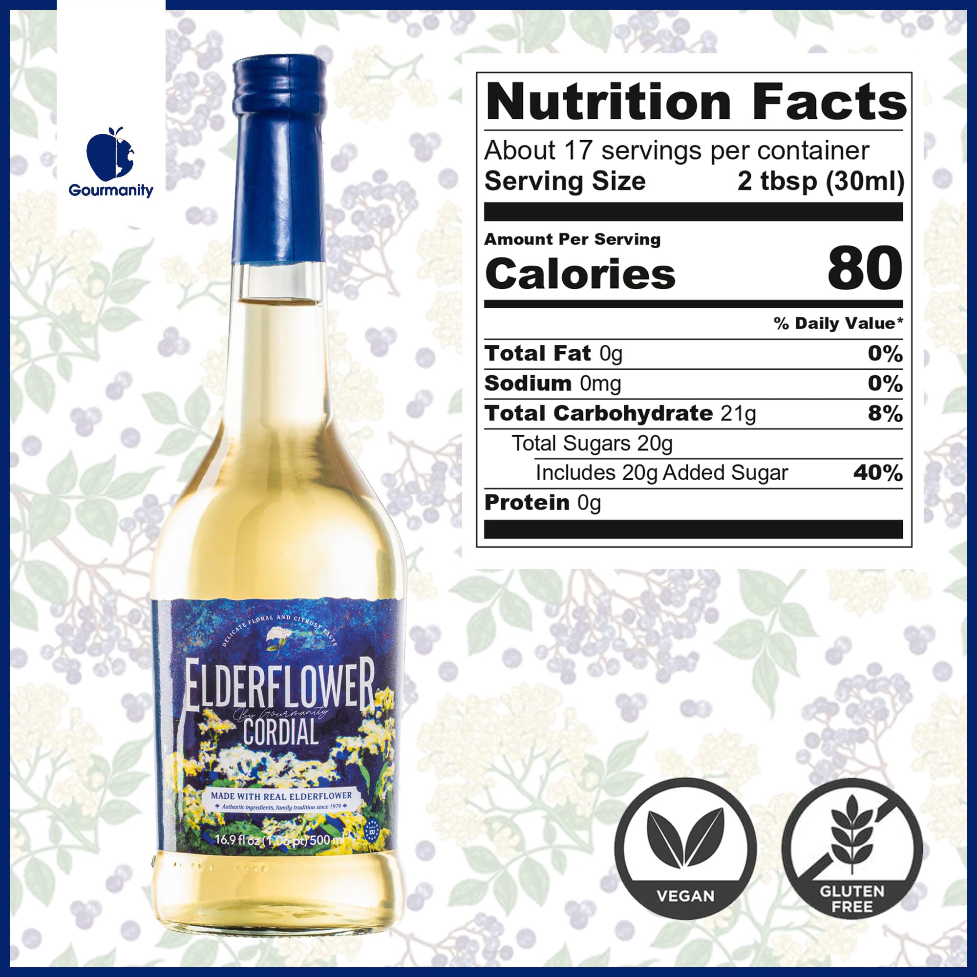 Syrup drizzled over dessert by Gourmanity adding floral finishing touch benefit