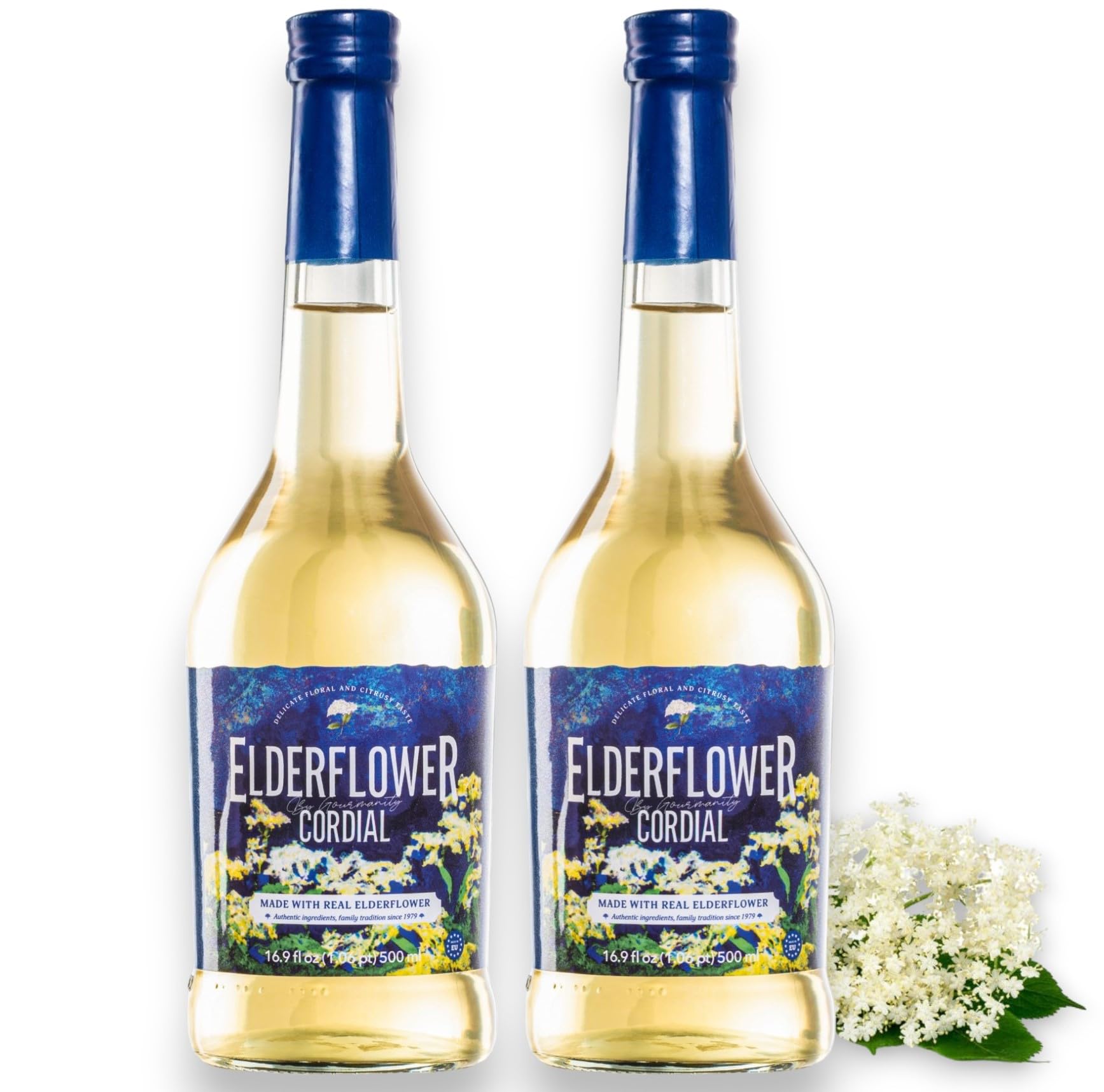 Gourmanity front-packed bottles showing two 16.9 fl oz bottles and branding benefit convenience