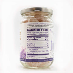 Gourmanity cross-section exposing soft lavender honey center offering rich floral sweetness