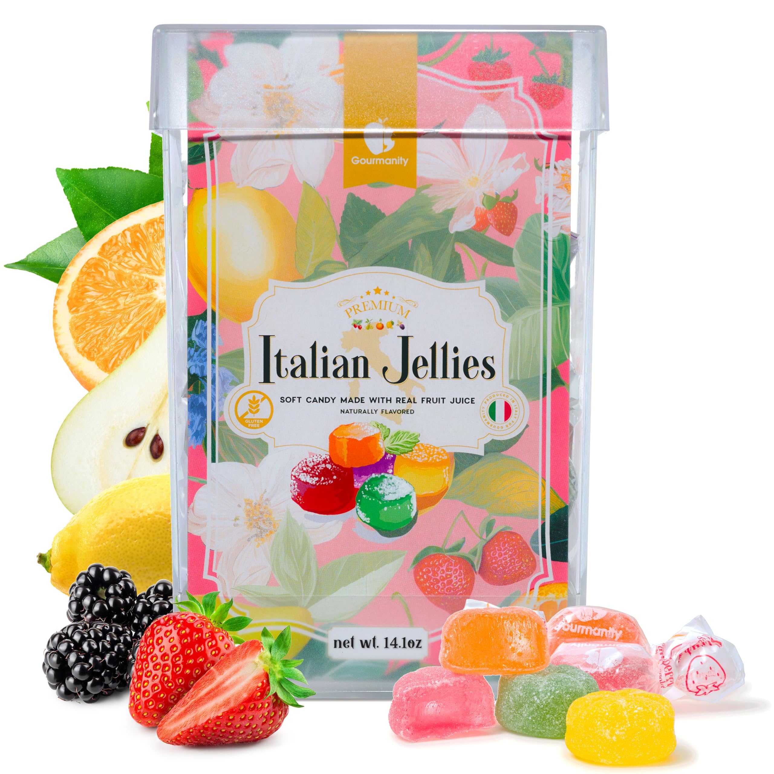 Gourmanity lucite box front view showing elegant gift-ready presentation and freshness