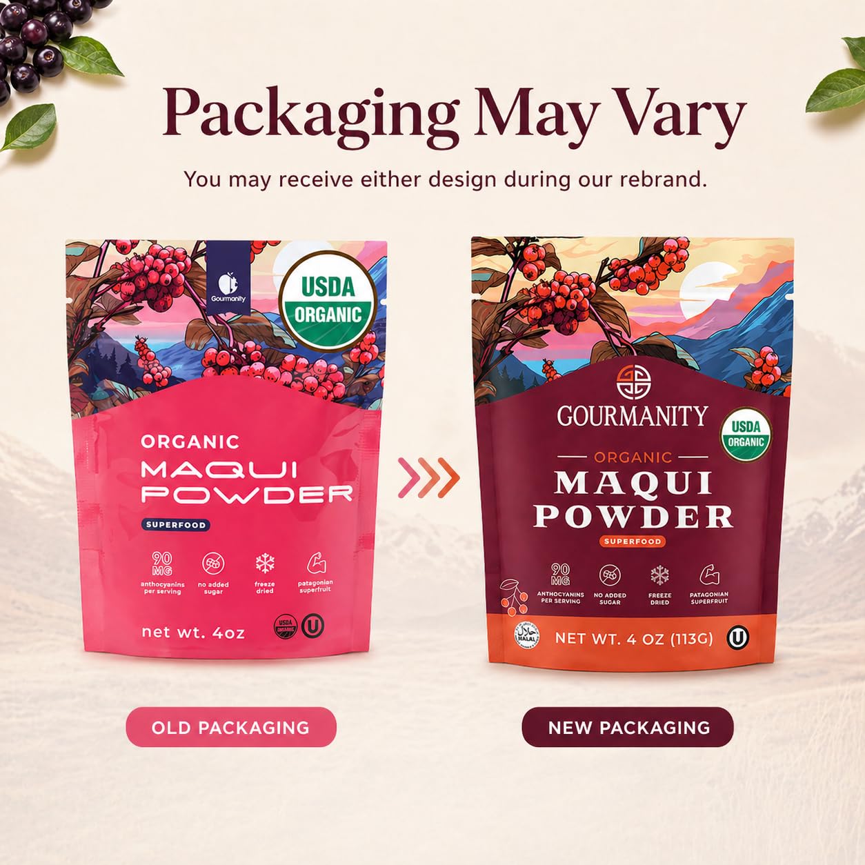 Gourmanity pouch next to measuring scale to show 4 oz pouch size comparison