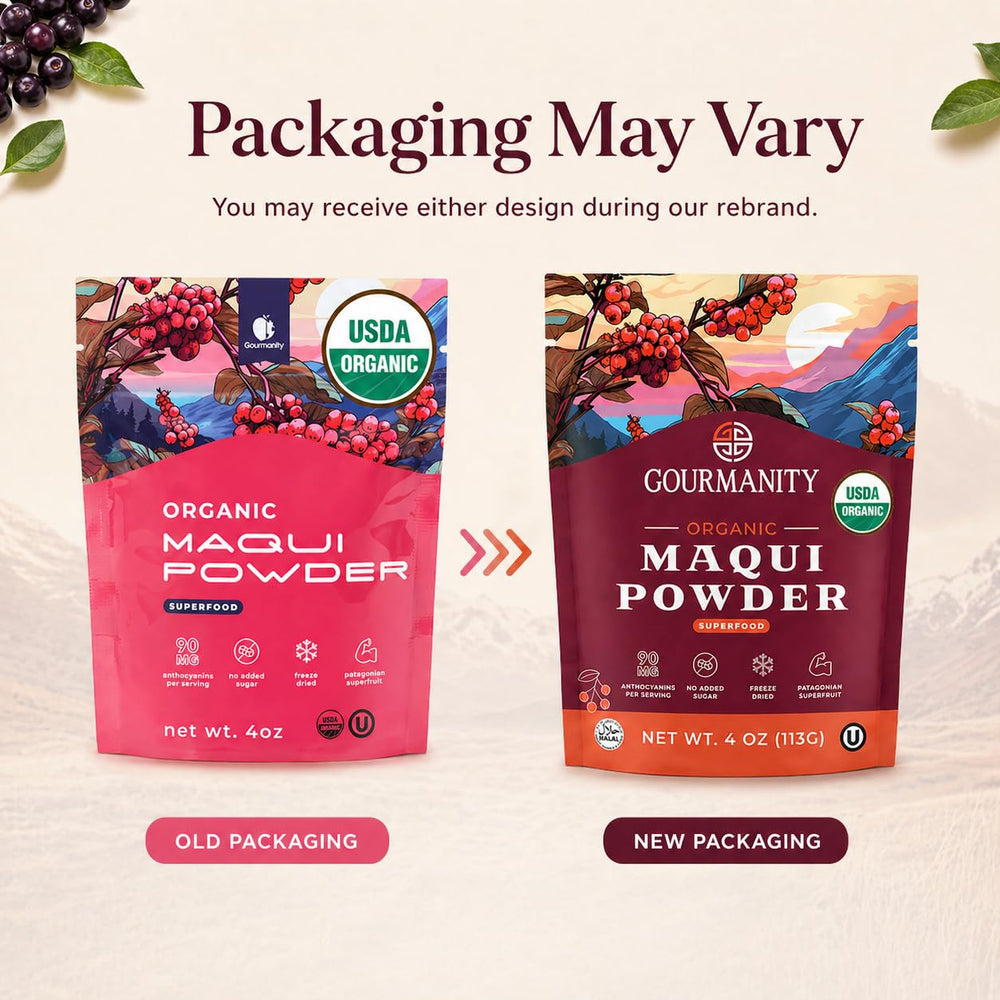 Gourmanity pouch next to measuring scale to show 4 oz pouch size comparison