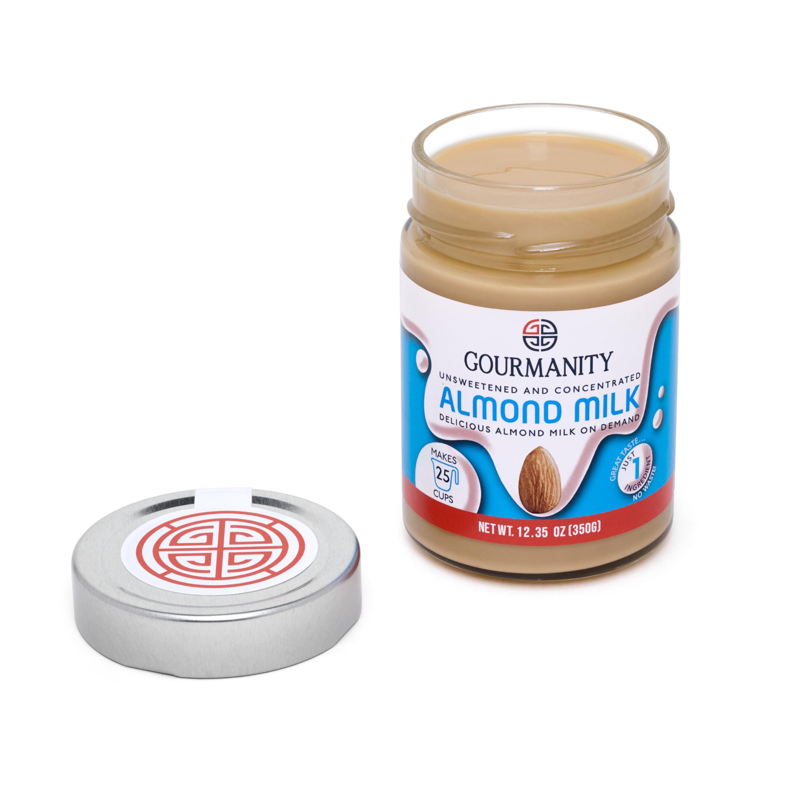 Gourmanity jar on pantry shelf illustrating shelf-stable storage and travel versatility