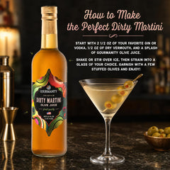 Gourmanity pouring into martini glass for fast cocktail mixing benefit