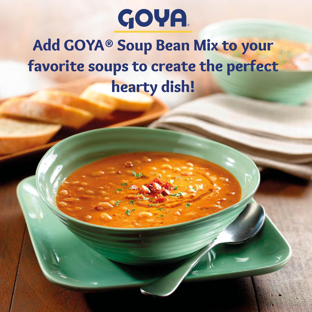 Goya beans next to a measuring cup showing pack quantity and portioning clarity