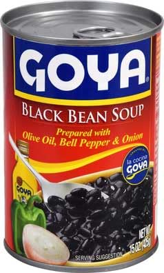 Goya close-up of soup texture highlighting beans and vegetables for rich flavor