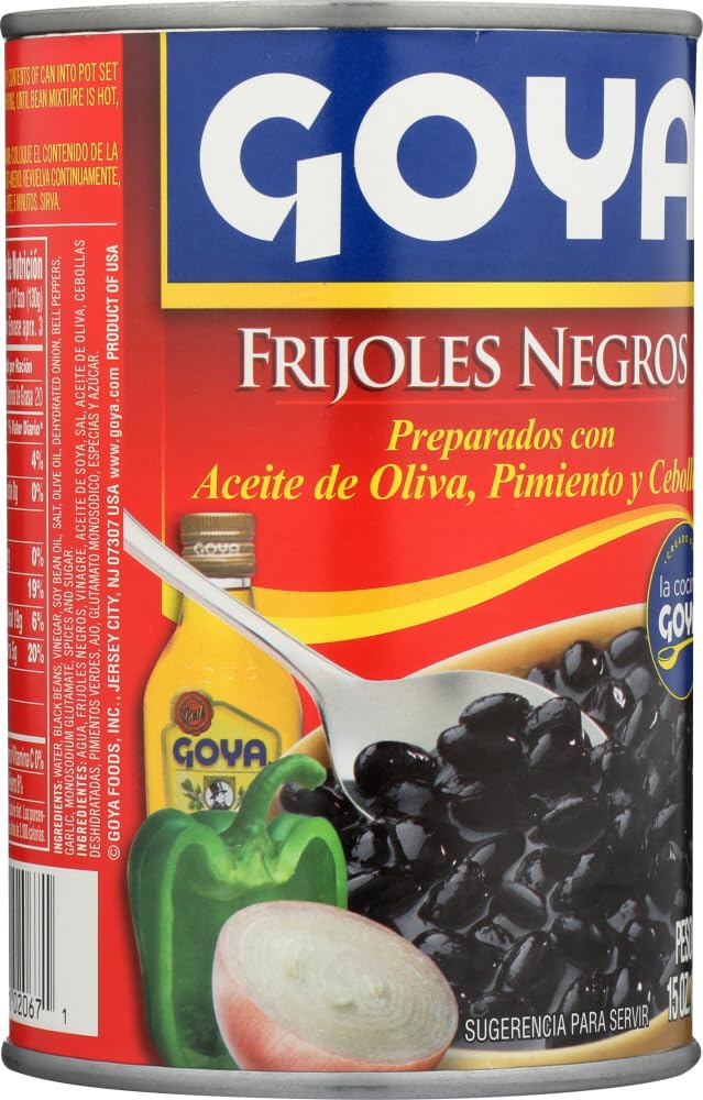 goya pouring from can into bowl for fast meal preparation