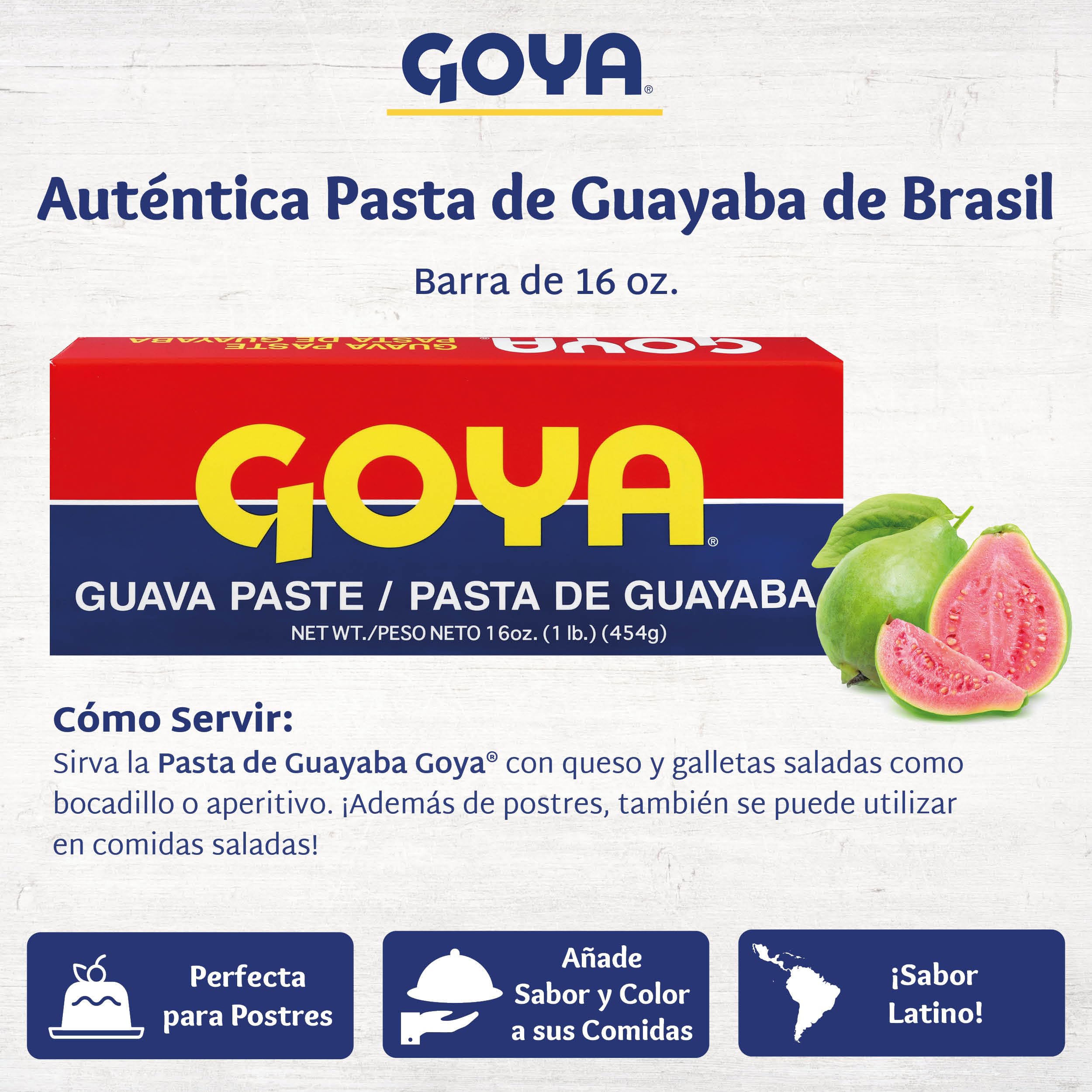 Goya guava paste paired with cheese showing ideal pairing to enhance flavor