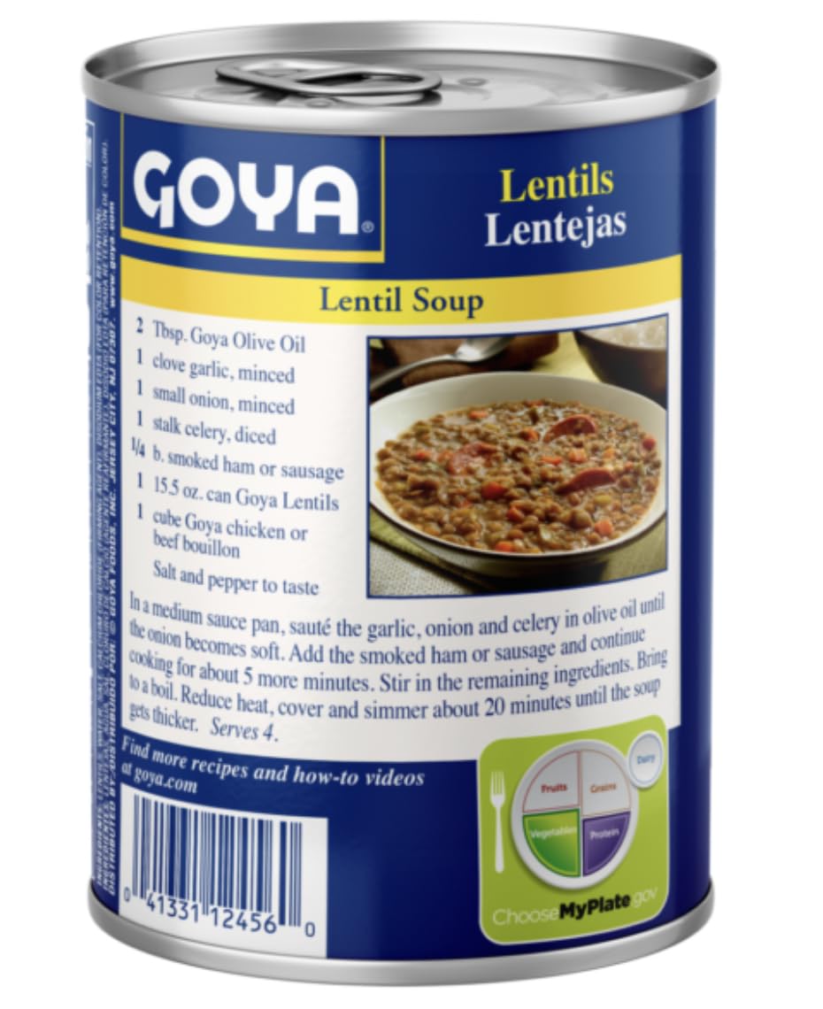 Goya lentils close-up texture showing tender lentils for hearty dishes