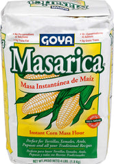 Goya Masarica front packaging showing brand and 4 lb bag for easy meal prep