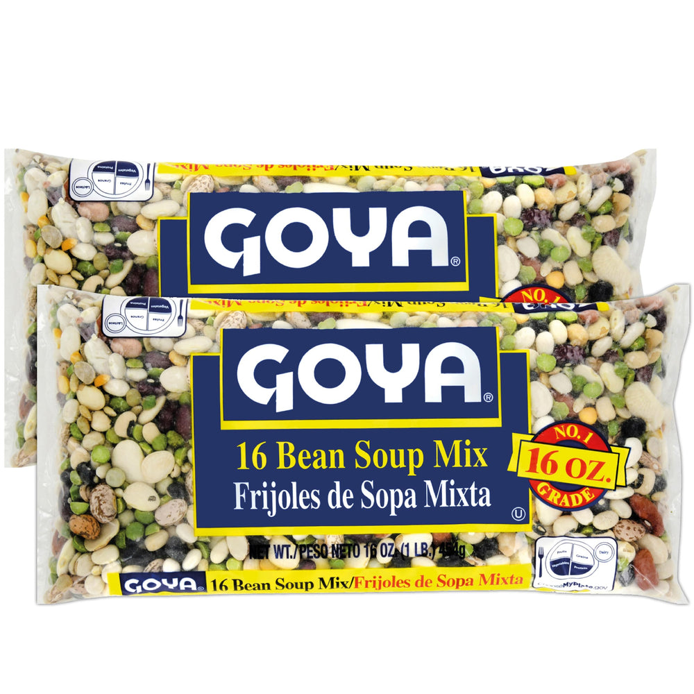 Goya front packaging showing mixed beans and clear labeling for easy identification