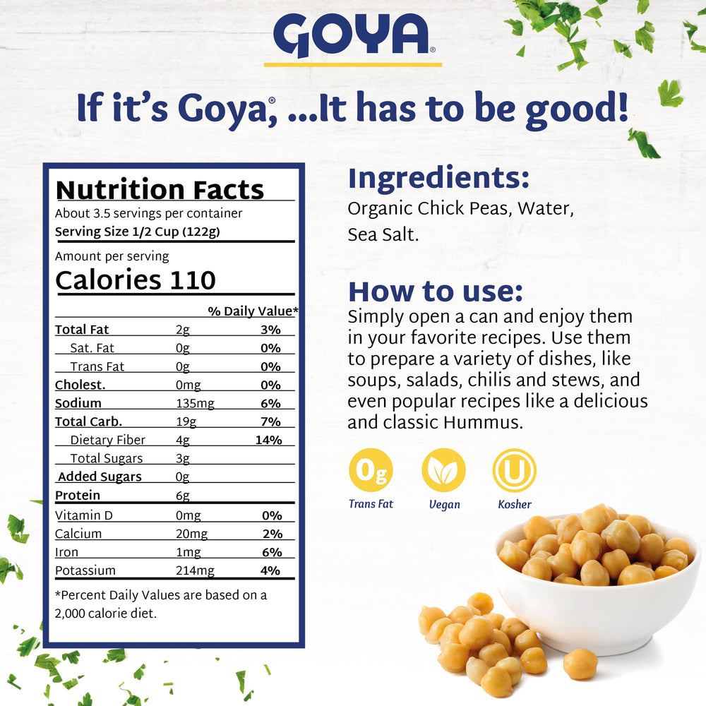 Goya opened can with easy-open lid demonstrating quick use