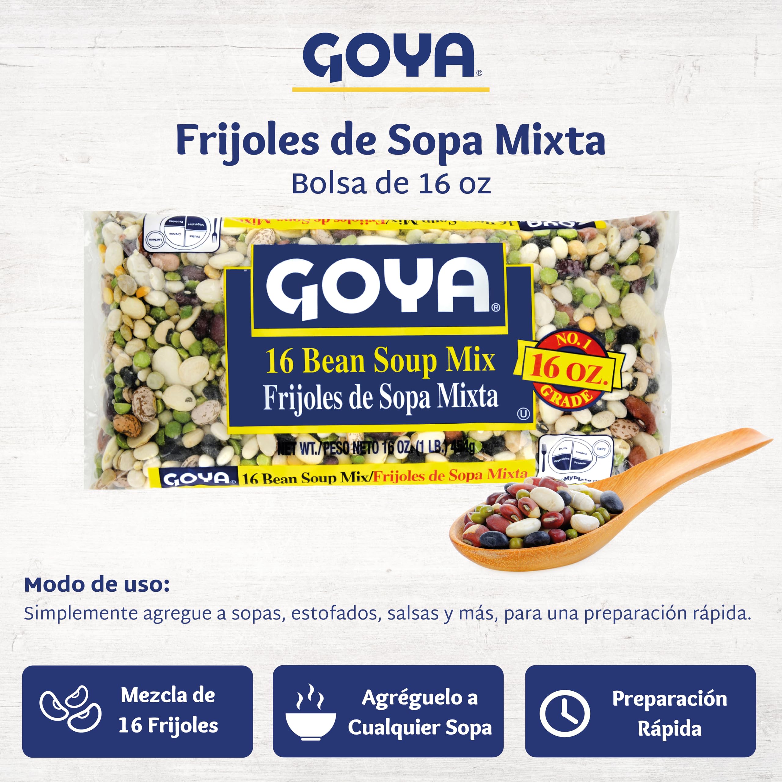 Goya pack nutrition label and size view offering ingredient transparency benefit