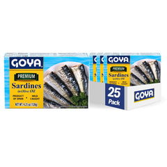 Goya front can showing label and pack size, convenient bulk storage benefit