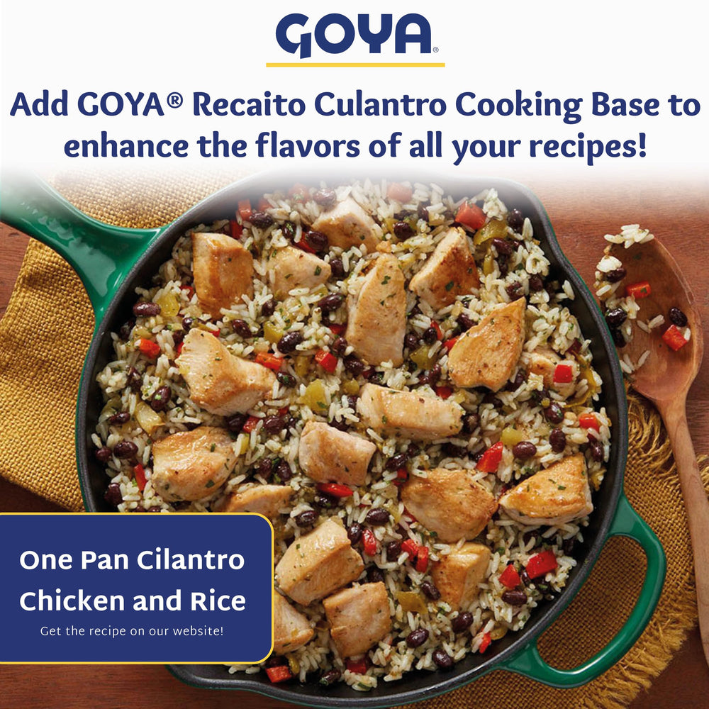 Goya Recaito in saucepan sautéing to demonstrate time-saving cooking
