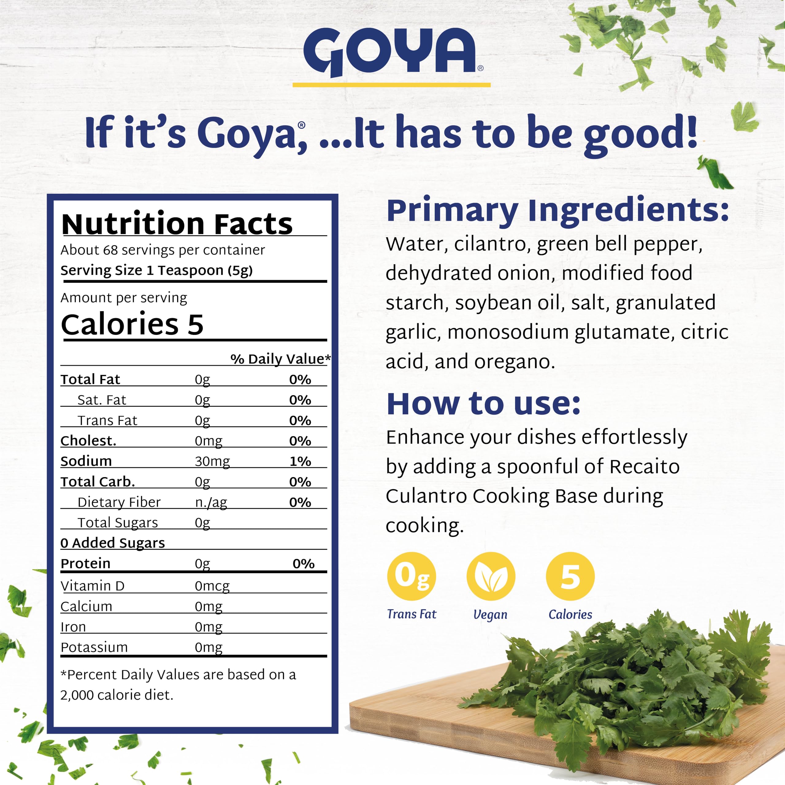 Goya Recaito spoonful over rice showing quick flavor boost