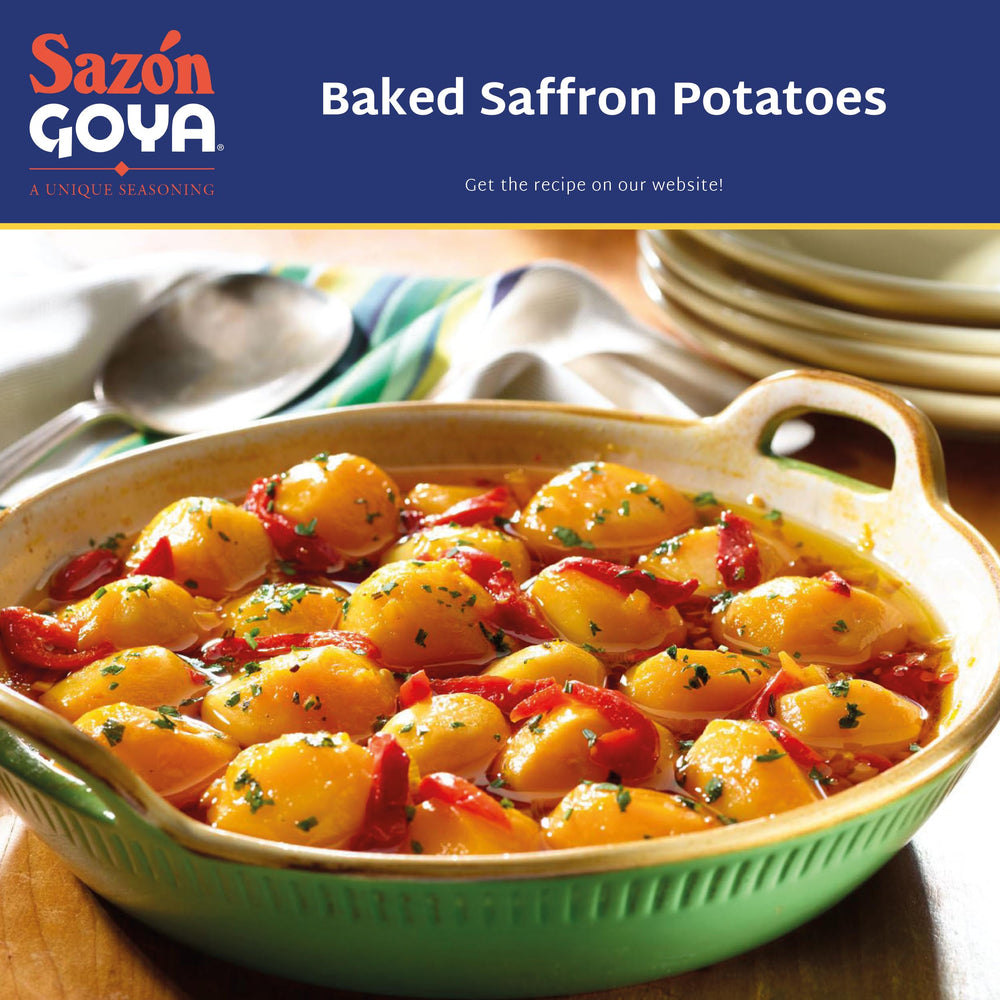Goya-seasoned paella in pan showing rich color and enhanced flavor
