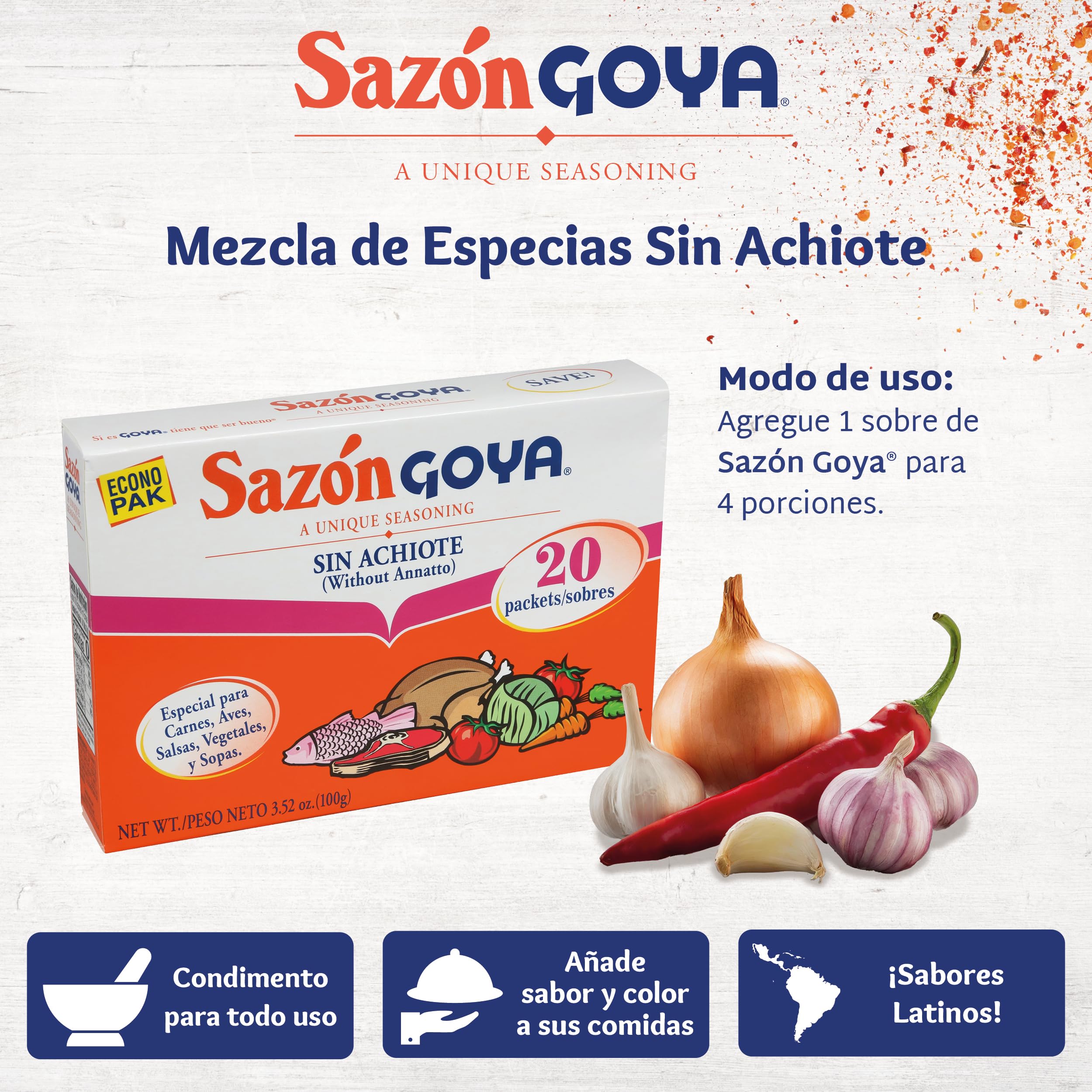Hand holding Goya two-pack for scale, showing convenient portioning and storage