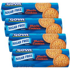 Goya front packaging showing 4-pack and sugar-free label, convenient storage benefit