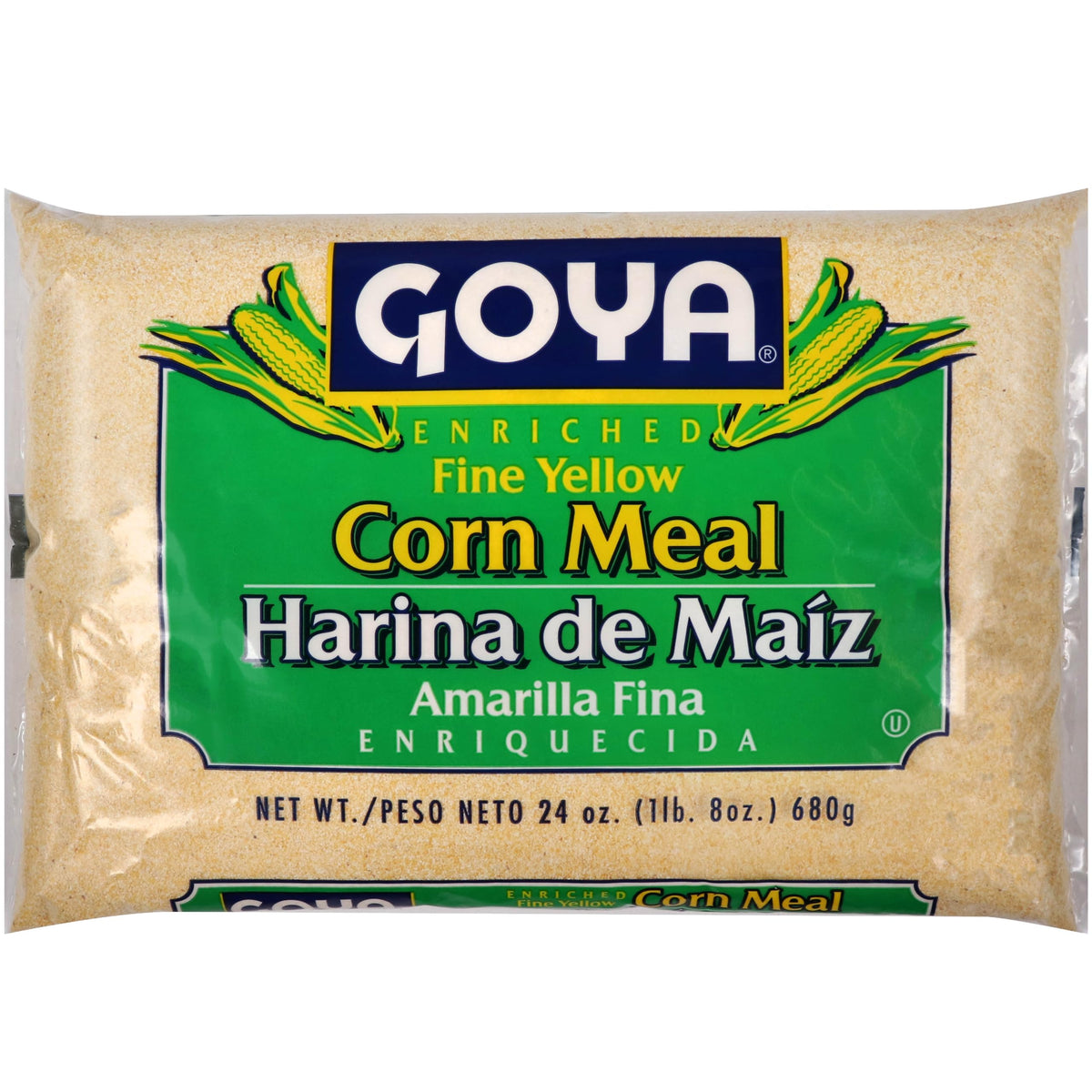 Goya yellow cornmeal front packaging showing product and weight