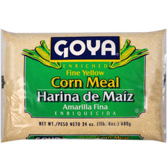 Goya yellow cornmeal front packaging showing product and weight