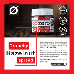 go zero close-up of hazelnut pieces highlighting crunchy bites and real-nut ingredient