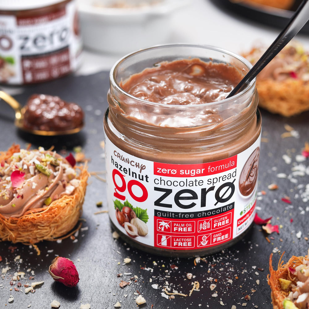 go zero jar held in hand to show size and portion-friendly benefit