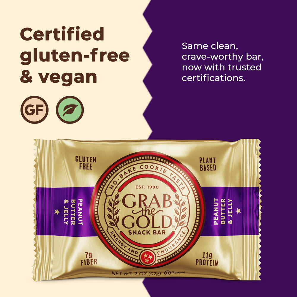 Grab The Gold unwrapped bar close-up showing texture and satisfying chew