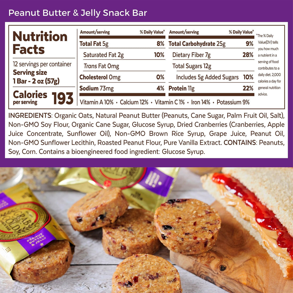 Grab The Gold bar in gym bag illustrating on-the-go energy and portability