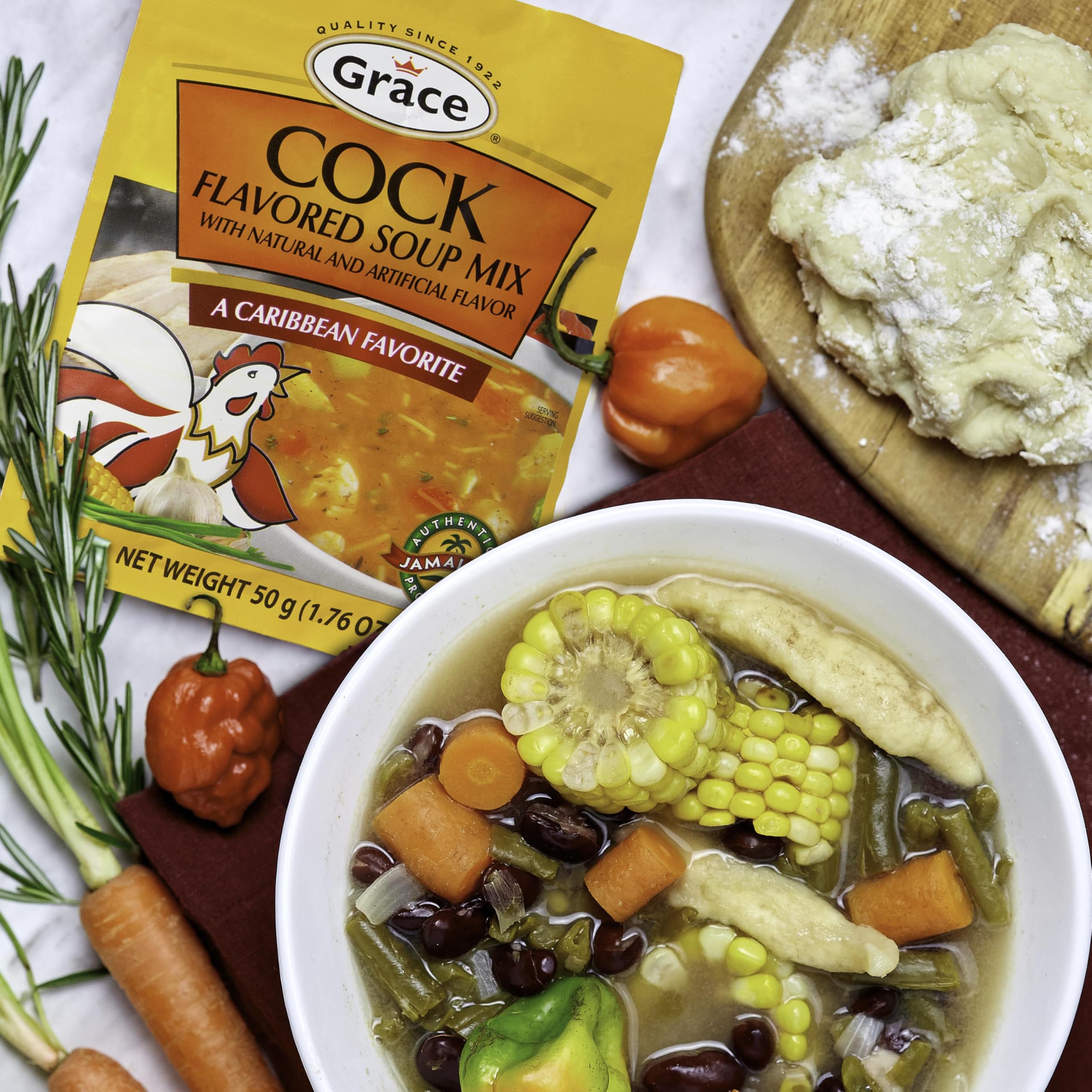 Grace Fish soup bowl with lime wedge, light savory flavor and easy prep