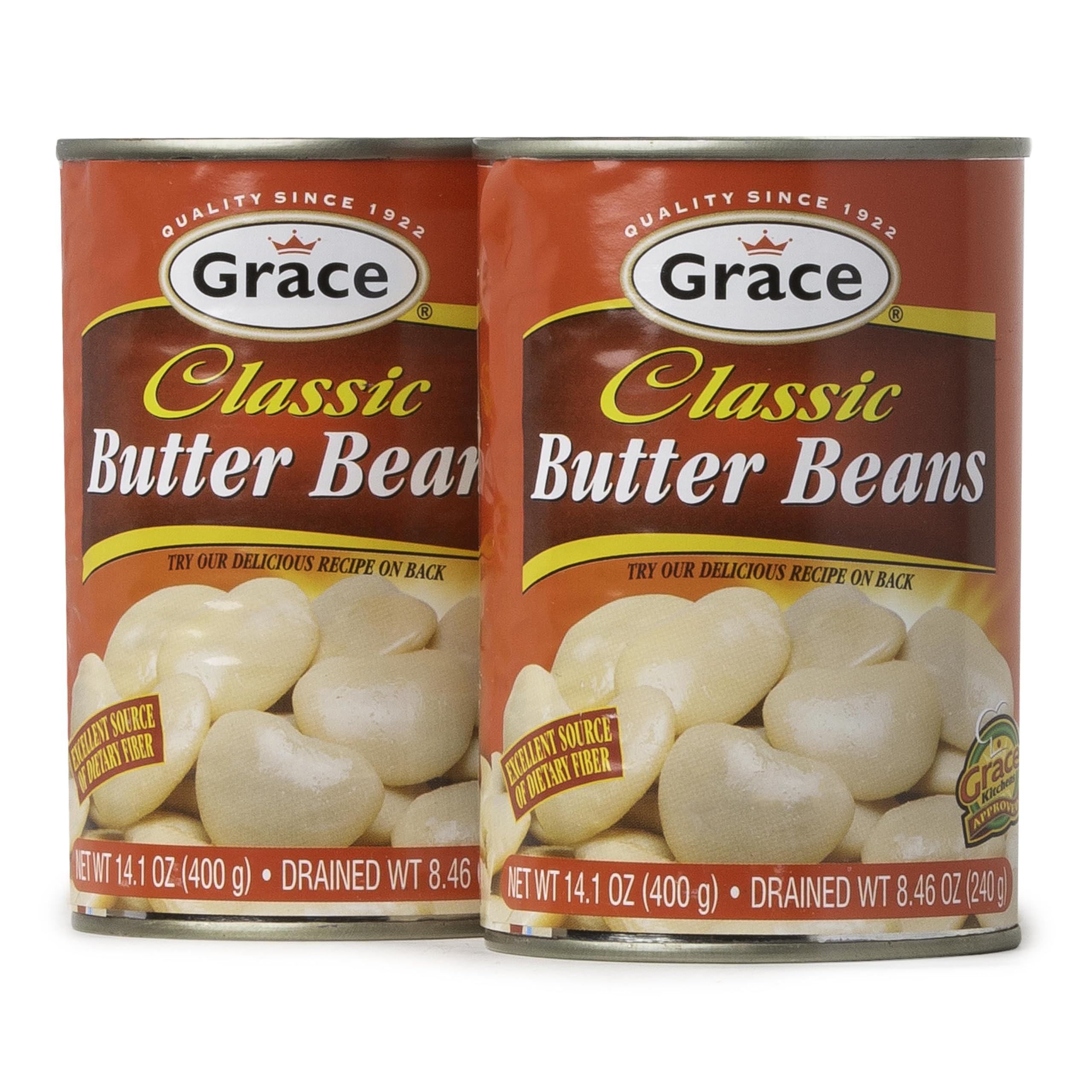 Grace front packaging showing 14oz can, easy pantry protein