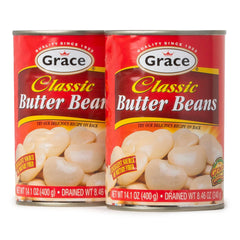 Grace front packaging showing 14oz can, easy pantry protein