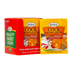 Grace front packaging showing brand and bold Jamaican soup flavor benefit